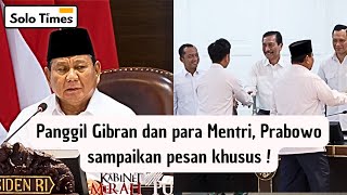 Akhir Tahun PRABOWO Mendadak Panggil GIBRAN amp Para Mentri ke Istana Negara [upl. by Wendell]