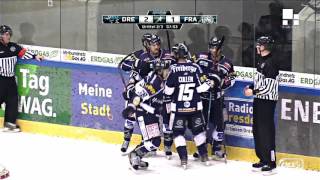 DEL2 Highlights 14 Spieltag  Dresdner Eislöwen vs Löwen Frankfurt [upl. by Marylynne]