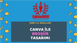 CANVA İLE BROŞÜR TASARIMI [upl. by Lebna]