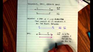 Segments Rays Opposite Rays [upl. by Aleel]