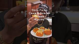 Fresh out the paternity ward with these Deep Fried Crab amp Shrimp Bombs 🦀 🦐 shorts seafood [upl. by Glass536]