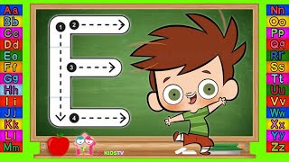 How to Write Letter E for Children  ABC for Toddlers Preschool  Alphabet for Kids [upl. by Fellner]