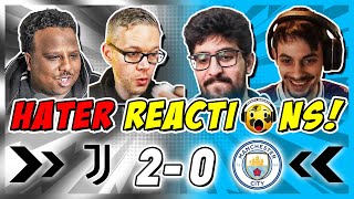 MAN CITY RIVALS amp HATERS SMUG 🤭 REACTION TO JUVENTUS 20 MAN CITY  CHAMPIONS LEAGUE FAN REACTIONS [upl. by Aelc]