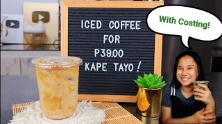 ₱3900 Iced Coffee para sa Mainit na Panahon Recipe is with costing [upl. by Eimilb]