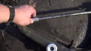 MercedesBenz W123  DIY replacing trailing arm bushings [upl. by Kimmy685]