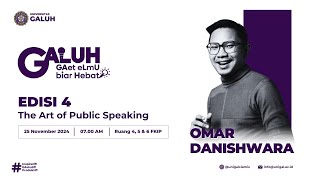 Speaker Seris Edisi 4 THE ART OF PUBLIC SPEAKING  OMAR DANISHWARA [upl. by Firahs]