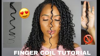 PERFECT DEFINED FRIZZFREE CURLS  FINGER COILS ON NATURAL HAIR [upl. by Nahraf]