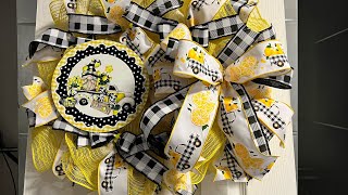 Lemon pancake wreath Hard Working Mom How to Wreath Kit [upl. by Occir]