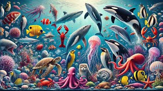 TOP 20 Water Animals name in english WATER ANIMALS NAMES [upl. by Zsazsa]