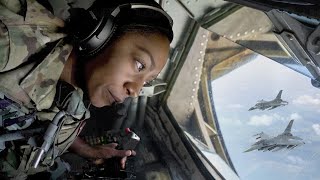 A Day in Life of US Boom Operator Refueling Giant Aircraft MidAir [upl. by Nil]