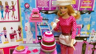 バービー ケーキ屋さん パティシエ  Barbie Careers Cake Decorator Playset [upl. by Helsie]