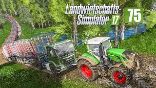 LS17 Forst 75  Mit Schleppstange und 20 Anhängern durch den Wald I LANDWIRTSCHAFTSSIMULATOR 17 [upl. by Coveney]