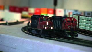 Custom Weathered CN Intermountain SD402W 5250 and Bowser C630M 2042 [upl. by Pavla150]