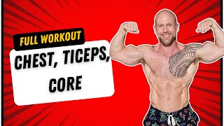 Chest Triceps Core  Muscle Building Circuit Dumbbells Only [upl. by Lanuk]