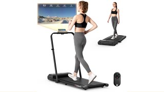 GEEMAX 2 in 1 Foldable Treadmill Running Walk Pad Under Desk Portable Treadmill [upl. by Maggee]