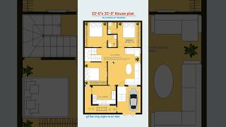 25x35 simple village house plan amp shop shorts viral floorplan homeplan homedesign houseplan [upl. by Birk]