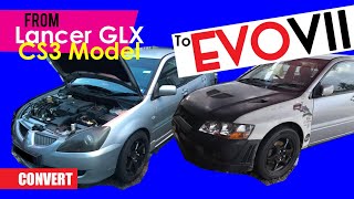 PROJECT EVO7  CONVERT MITSUBISHI LANCER GLX TO EVO 7 Progress update [upl. by Meirrak]