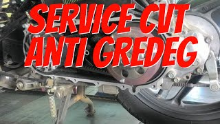 SERVICE CVT MIO SPORTY ANTI GREDEG KAMPAS GANDA AWET TONTON VIDEO INI [upl. by Nahem]