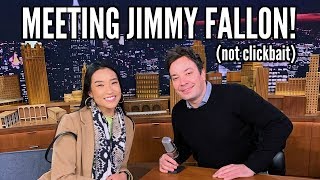 MEETING JIMMY FALLON not clickbait  NYC Travel Vlog Part 2 [upl. by Ayamahs]