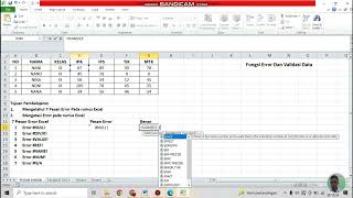 Fungsi Error amp Validasi Data 7PesanErrorExcel [upl. by Oiromed36]