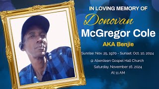 Donovan Cole Homegoing Service [upl. by Acinomahs]