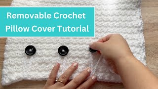 How to Create a Removable Crochet Pillow Cover [upl. by Sarita]