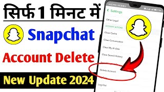 How to Delete Snapchat Account  Snapchat Account Delete kaise kare Permanently 2024 [upl. by Maer]