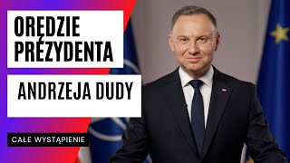 Orędzie Prezydenta RP Co powiedział Andrzej Duda CAŁE WYSTĄPIENIE  FAKTPL [upl. by Lorola73]