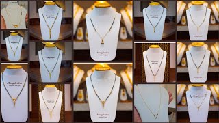 new gold short mangalsutra designs 2024 with weight new gold jewellery collection [upl. by Bornie]