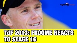 Tour de France 2013 Chris Froome reacts to stage 16 [upl. by Grantley]