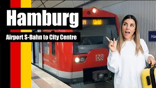 🇩🇪 How to get from Hamburg Airport to Hamburg city centre by train hamburg airport germany [upl. by Anoel]