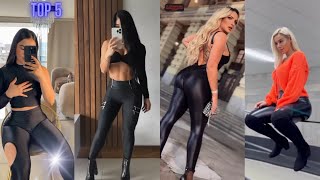 Top 5 How To Style Leather Leggings Quick Guide  Shiny Leggings Outfits For Any Event [upl. by Mackintosh]