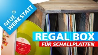 Vinyl Regal bauen  Holz beizen  RegalBox für Schallplatten selber machen [upl. by Hayman502]