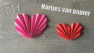 ♡ DIY HARTJES KNUTSELEN MET PAPIER ♡ VALENTIJN IDEE ♡ CRAFT EASY PAPER HEART [upl. by Yelir]