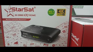 STARSAT SR200HD Extreme 4K UHD Digital Satellite Receiver 10bIT Supported l Unboxing l English [upl. by Ahsaercal417]