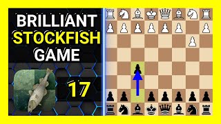 Brilliant Stockfish 17 Chess Game NimzoLarsen Attack Dutch Variation [upl. by Nareht921]