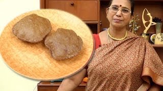 Ragi Poori Recipe  Mallika Badrinath Recipes  Kezhvaragu Puffed Bread  Calcium Rich [upl. by Akirderf]