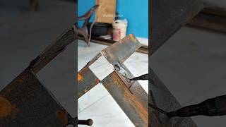 A rare technique for connecting bent corner metals welding welder diy art [upl. by Ynwat]