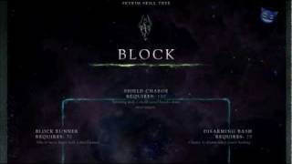 Skyrim Skills  Block Shield Skill Tree [upl. by Verger]