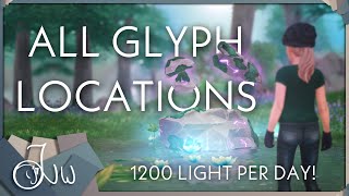 ALL RUNESTONE GLYPH LOCATIONS  Hollow Woods Guide [upl. by Michon371]