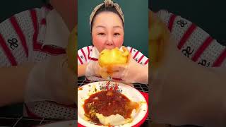 ASMR MUKBANG  EATING Spicy Ostrich Egg asmreating asmreating shorts shortvideo [upl. by Rehpotsrihc]