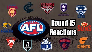 Every AFL clubs reaction to their Round 15 matches [upl. by Nojed]