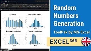 Create generate random numbers example Normal Binomial Poisson  Excel 17 IHDE Academy [upl. by Recor]