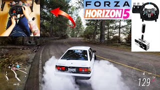 Forza Horizon 5 drift  Toyota AE86  Steering wheel G29  TSS HANDBRAKE gameplay 4k [upl. by Neo]