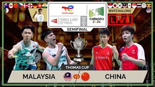 MALAYSIA 🇲🇾 vs CHINA 🇨🇳 LIVE Thomas Cup 24 汤尤杯 Semifinal  Darences Watchalong [upl. by Punak]