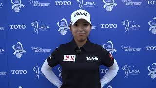 Mi Hyang Lee Friday Flash Interview 2023 TOTO Japan Classic [upl. by Phelips]