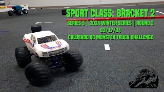 Sport Class Bracket 2 Racing S5E24 Series 5 Round 3 Colorado RC Monster Truck Challenge [upl. by Aleakim]