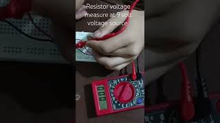 Resistor voltage measure at 9 volt voltage source circuit electricalengineering circuitdesign ci [upl. by Alston]