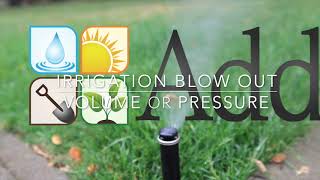 DIY Sprinkler Blow Out  Volume or Pressure [upl. by Rothmuller]