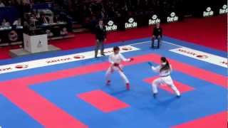 Yu Miyamoto vs Ece Yasar Bronze Female Kumite 61kg World Karate Championships 2012 [upl. by Meeka]